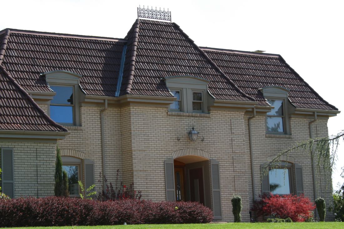 Brick home with new tile roof