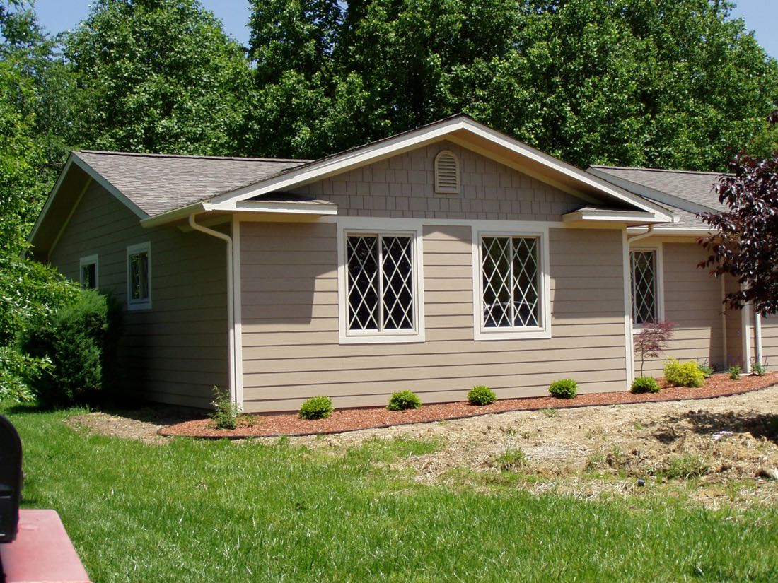 Ranch home with new siding